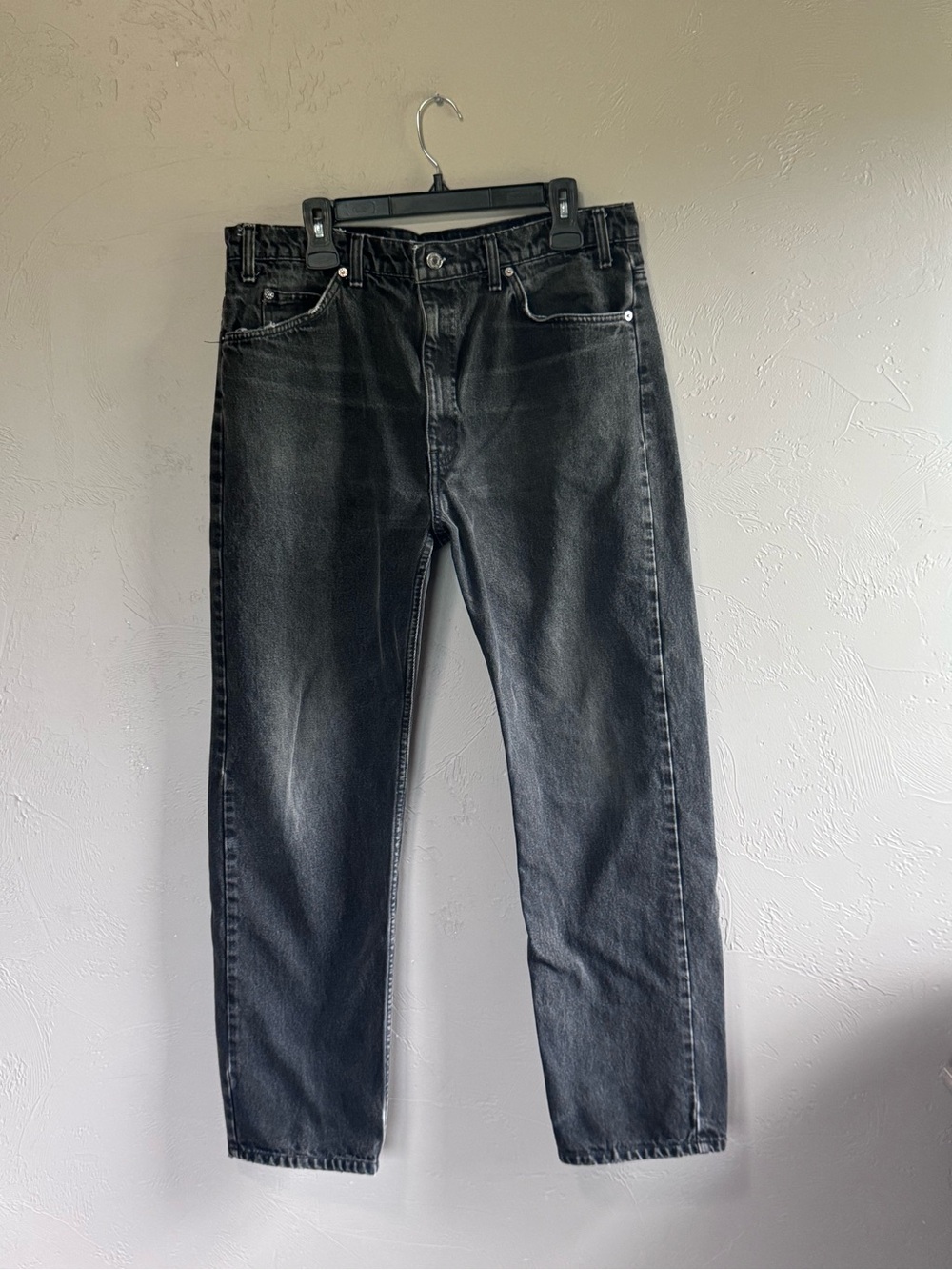 Vintage 1980’s Levi’s 505 Orange Tab Jeans Men’s 38x30 Black Faded Straight